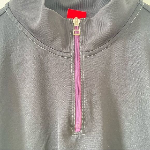 J. Lindeberg Black Grey‎ 1/4 Zip Athletic Pullover Sweater - Picture 6 of 6